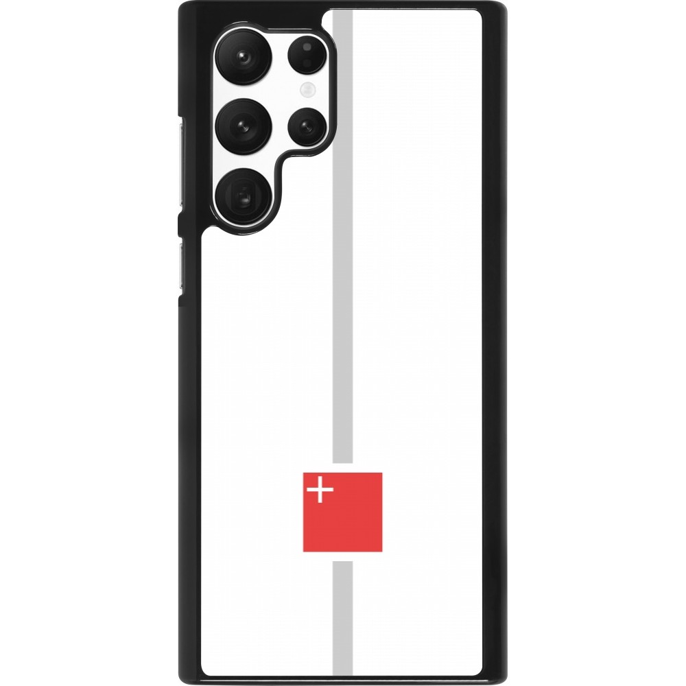 Samsung Galaxy S22 Ultra Case Hülle - Kanton SZ weiss