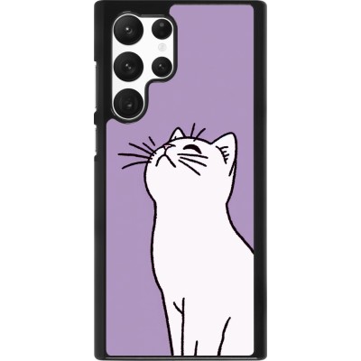 Samsung Galaxy S22 Ultra Case Hülle - Chat auf lila Hintergrund