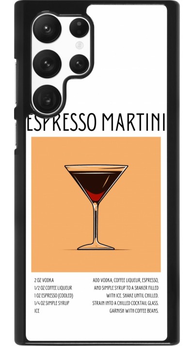 Samsung Galaxy S22 Ultra Case Hülle - Cocktail Rezept Espresso Martini