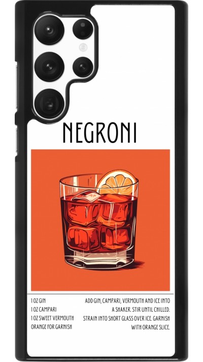 Samsung Galaxy S22 Ultra Case Hülle - Cocktail Rezept Negroni