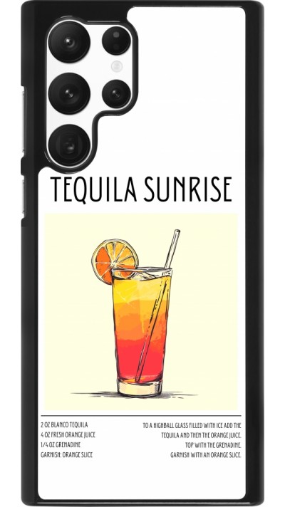 Samsung Galaxy S22 Ultra Case Hülle - Cocktail Rezept Tequila Sunrise