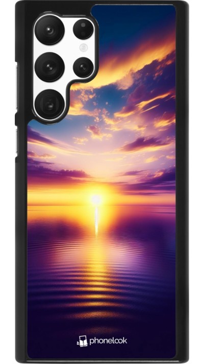 Coque Samsung Galaxy S22 Ultra - Coucher soleil jaune violet