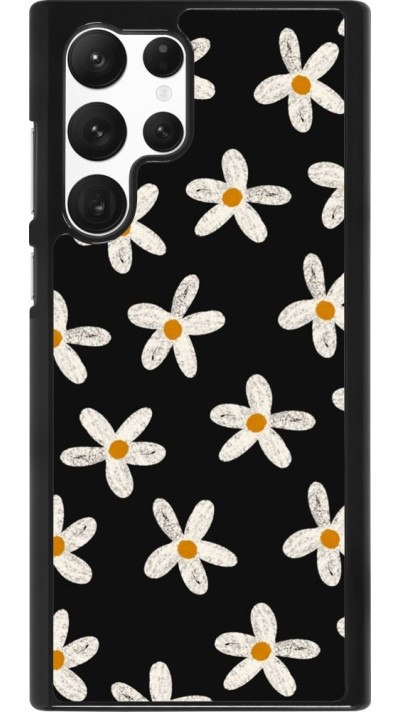 Samsung Galaxy S22 Ultra Case Hülle - Easter 2024 white on black flower