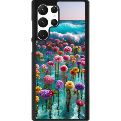 Samsung Galaxy S22 Ultra Case Hülle - Blumenmeer Wellen