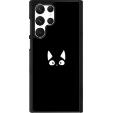 Coque Samsung Galaxy S22 Ultra - Funny cat on black