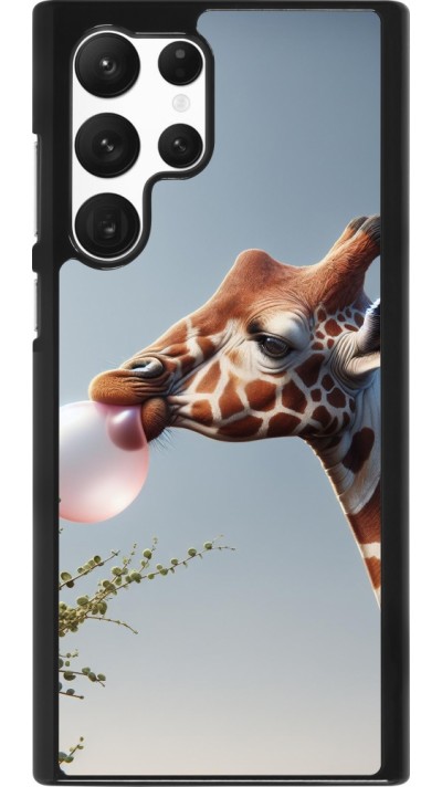 Samsung Galaxy S22 Ultra Case Hülle - Giraffe mit Blase