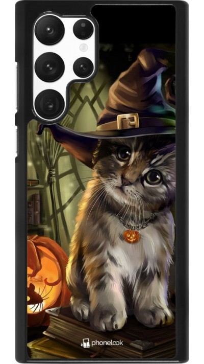 Hülle Samsung Galaxy S22 Ultra - Halloween 21 Witch cat