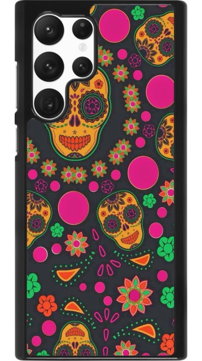 Samsung Galaxy S22 Ultra Case Hülle - Halloween 22 colorful mexican skulls