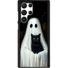 Coque Samsung Galaxy S22 Ultra - Halloween 2025 Ghost with black cat