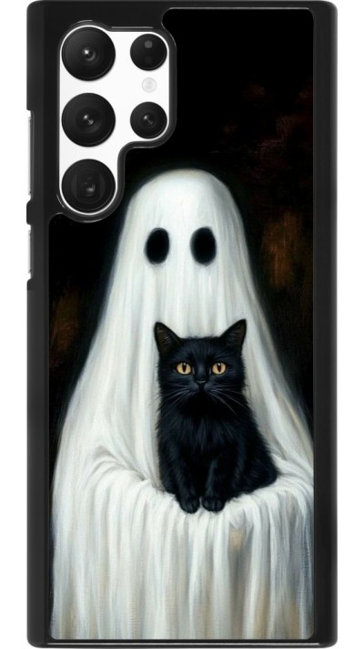 Coque Samsung Galaxy S22 Ultra - Halloween 2025 Ghost with black cat