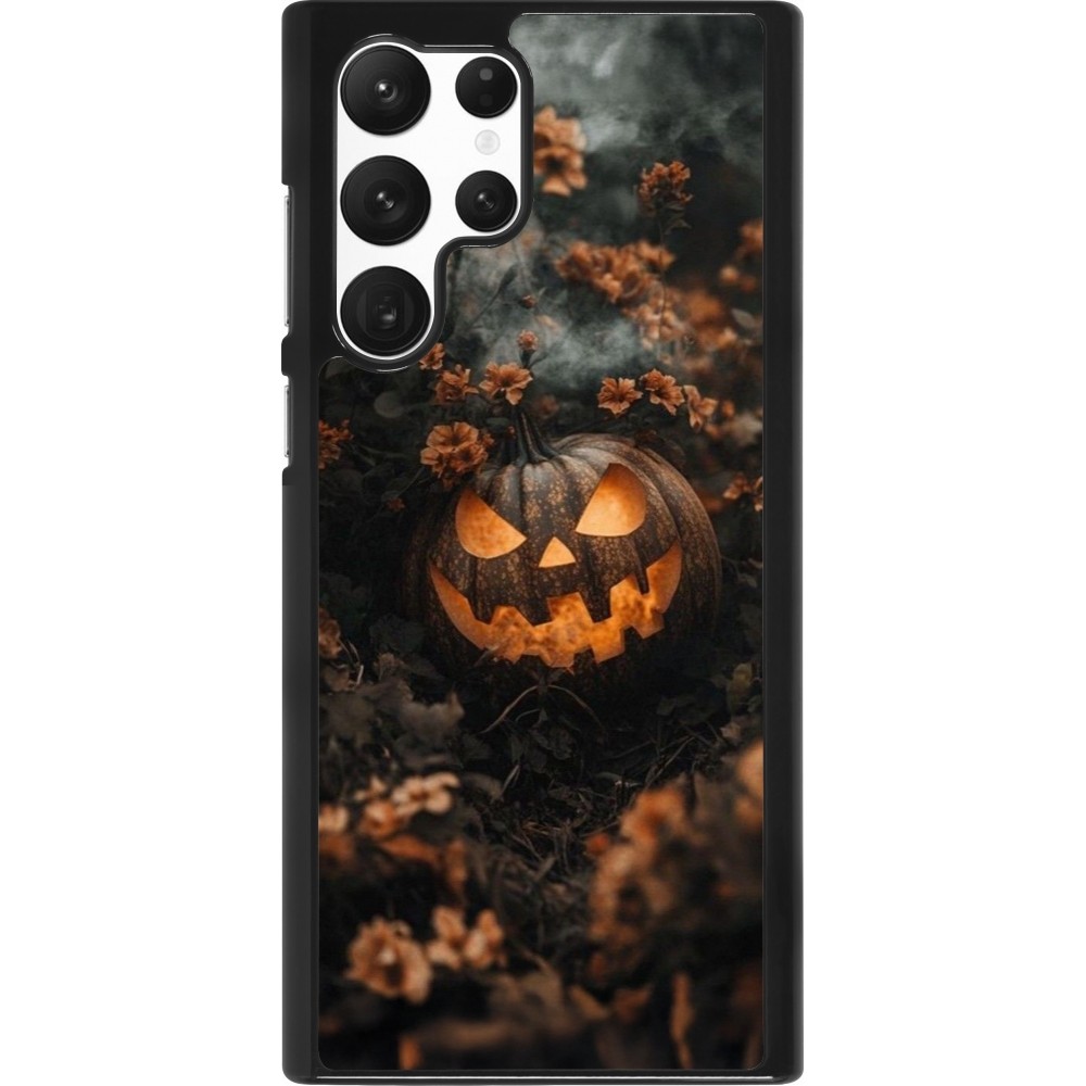 Coque Samsung Galaxy S22 Ultra - Halloween 2025 Pumpkin with flowers