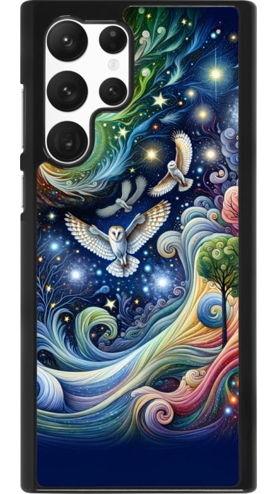 Samsung Galaxy S22 Ultra Case Hülle - Fliegender Blumen-Eule