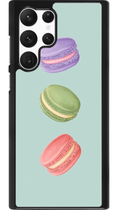 Coque Samsung Galaxy S22 Ultra - Macarons on green background