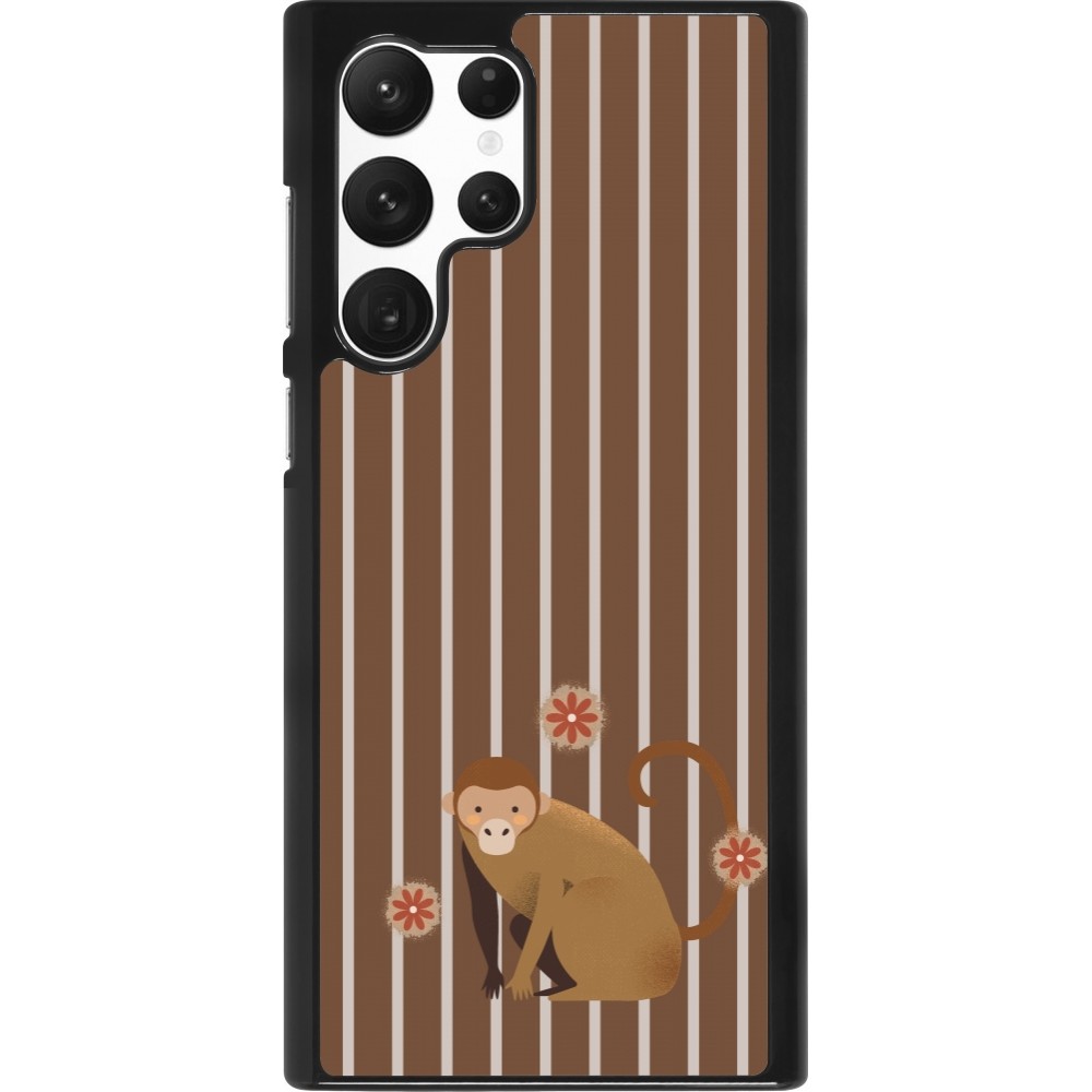 Samsung Galaxy S22 Ultra Case Hülle - Monkey with stripes