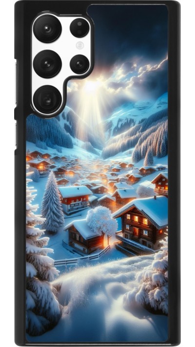 Samsung Galaxy S22 Ultra Case Hülle - Berg Schnee Licht