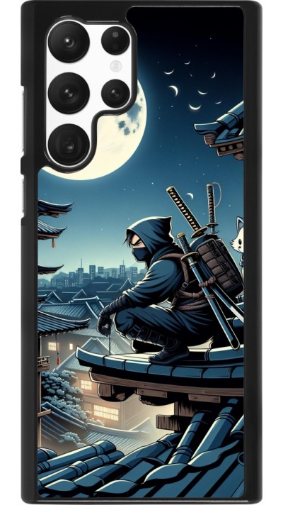 Samsung Galaxy S22 Ultra Case Hülle - Ninja unter dem Mond