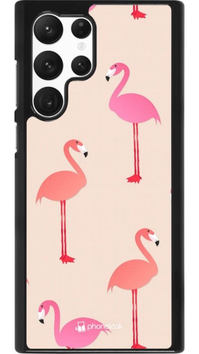 Hülle Samsung Galaxy S22 Ultra - Pink Flamingos Pattern