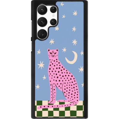 Coque Samsung Galaxy S22 Ultra - Pink leopard with stars 2026