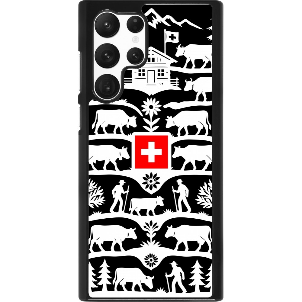 Coque Samsung Galaxy S22 Ultra - Poya Suisse 3 noir