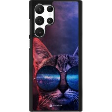 Coque Samsung Galaxy S22 Ultra - Red Blue Cat Glasses