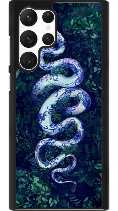 Samsung Galaxy S22 Ultra Case Hülle - Snake Blue Anaconda