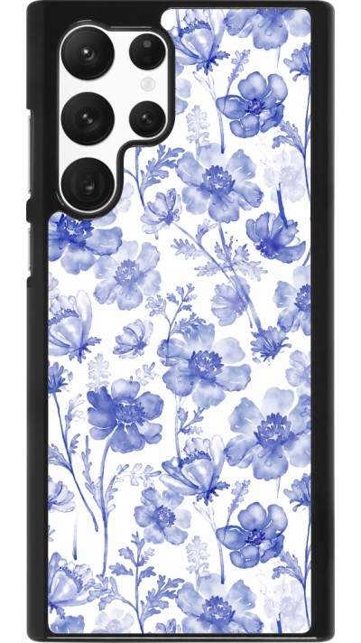 Coque Samsung Galaxy S22 Ultra - Spring 23 watercolor blue flowers
