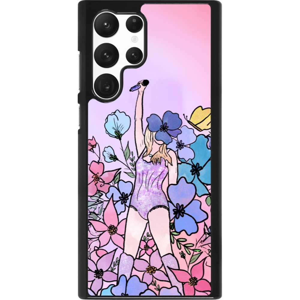 Samsung Galaxy S22 Ultra Case Hülle - Taylor Swift Sketch - Pink