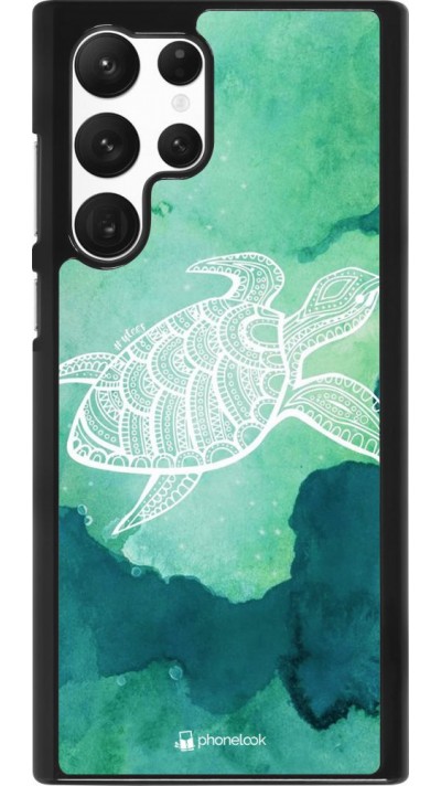 Coque Samsung Galaxy S22 Ultra - Turtle Aztec Watercolor