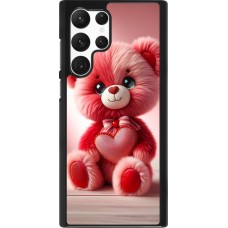 Samsung Galaxy S22 Ultra Case Hülle - Valentin 2024 Rosaroter Teddybär