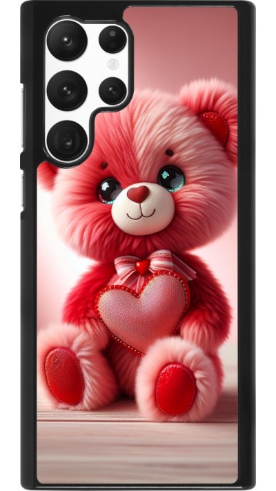 Samsung Galaxy S22 Ultra Case Hülle - Valentin 2024 Rosaroter Teddybär