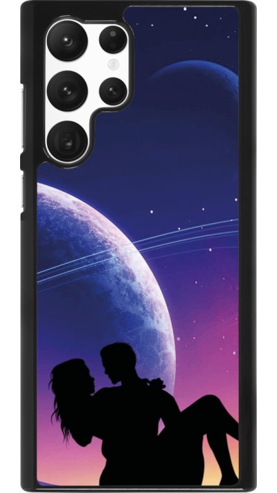 Coque Samsung Galaxy S22 Ultra - Valentine 2023 couple love to the moon