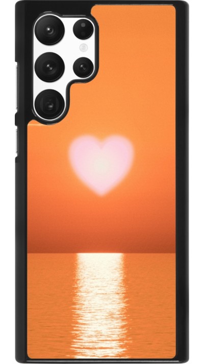 Coque Samsung Galaxy S22 Ultra - Valentine 2023 heart orange sea