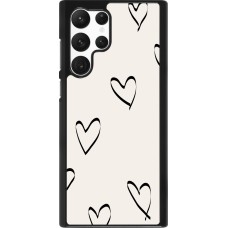 Samsung Galaxy S22 Ultra Case Hülle - Valentine 2023 minimalist hearts