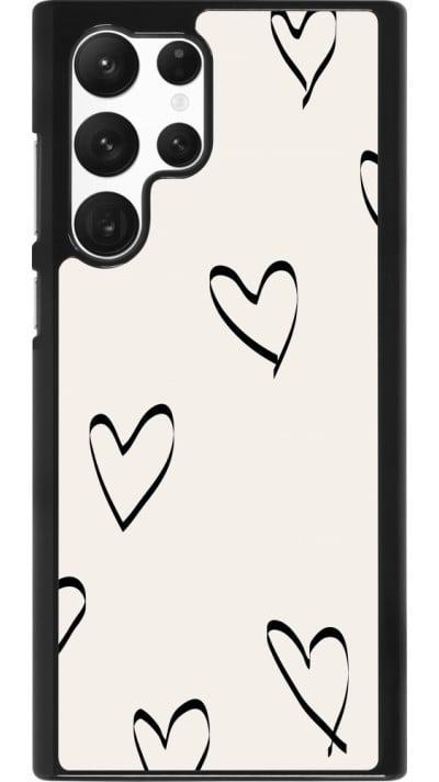 Coque Samsung Galaxy S22 Ultra - Valentine 2023 minimalist hearts