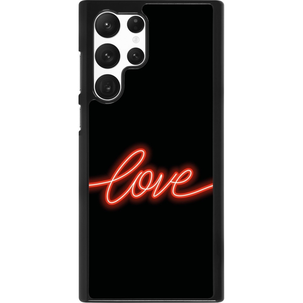 Samsung Galaxy S22 Ultra Case Hülle - Valentine 2023 neon love