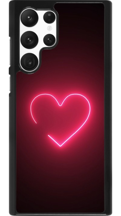 Coque Samsung Galaxy S22 Ultra - Valentine 2023 single neon heart