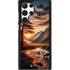 Samsung Galaxy S22 Ultra Case Hülle - Tal Sonnenuntergang Hirsch Baum