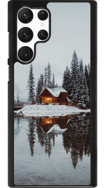 Coque Samsung Galaxy S22 Ultra - Winter 25 Winter house forest afternoon