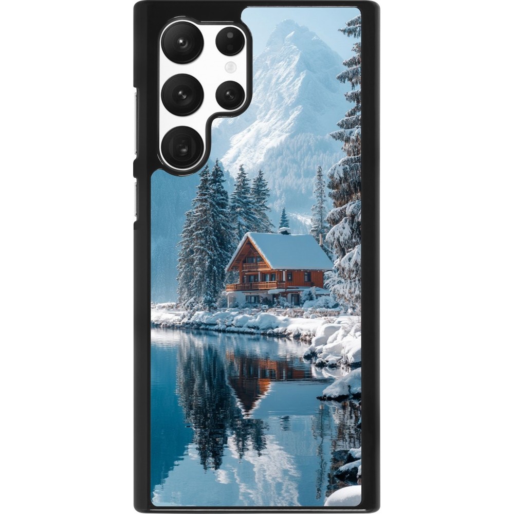 Samsung Galaxy S22 Ultra Case Hülle - Winter 25 Winter house forest day