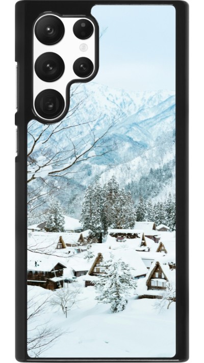 Coque Samsung Galaxy S22 Ultra - Winter 25 Winter snowy landscape