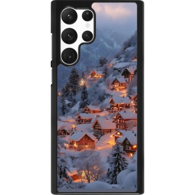 Samsung Galaxy S22 Ultra Case Hülle - Winter 25 Winter snowy village
