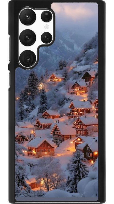 Coque Samsung Galaxy S22 Ultra - Winter 25 Winter snowy village