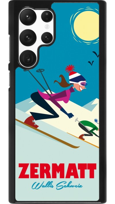 Samsung Galaxy S22 Ultra Case Hülle - Zermatt Ski Downhill