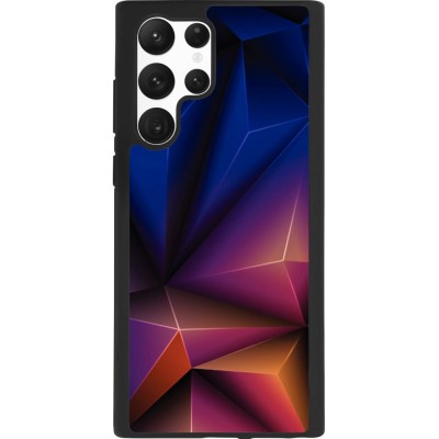 Coque Samsung Galaxy S22 Ultra - Silicone rigide noir Abstract Triangles 