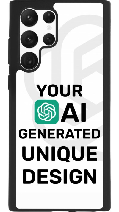 Samsung Galaxy S22 Ultra Case Hülle - Silikon schwarz 100% einzigartig erstellt dank Deiner Kreativität und künstlicher Intelligenz (KI)