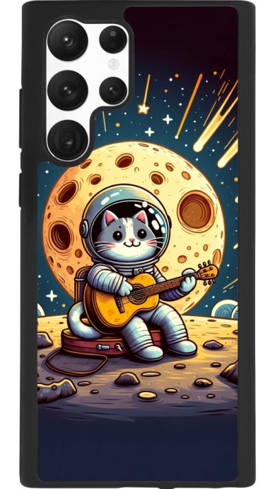 Samsung Galaxy S22 Ultra Case Hülle - Silikon schwarz AstroKatze RockMond