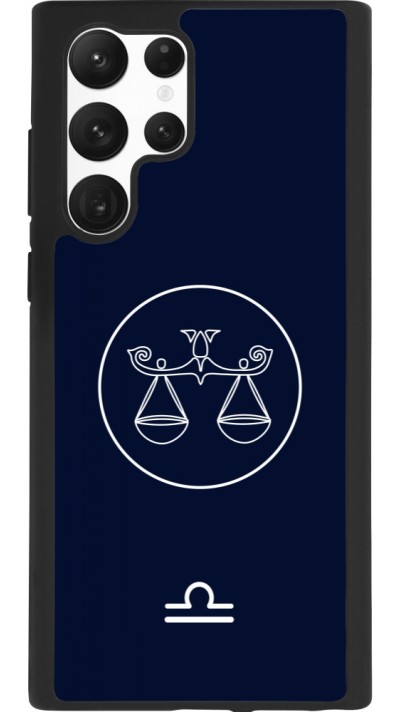 Samsung Galaxy S22 Ultra Case Hülle - Silikon schwarz Astrologie Waage