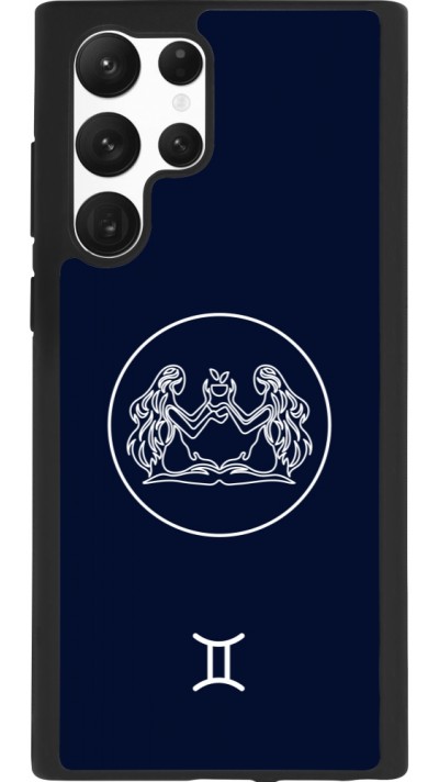 Samsung Galaxy S22 Ultra Case Hülle - Silikon schwarz Astrologie Zwillinge