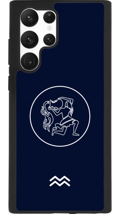 Samsung Galaxy S22 Ultra Case Hülle - Silikon schwarz Astrologie Wassermann