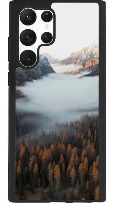 Samsung Galaxy S22 Ultra Case Hülle - Silikon schwarz Autumn 22 forest lanscape